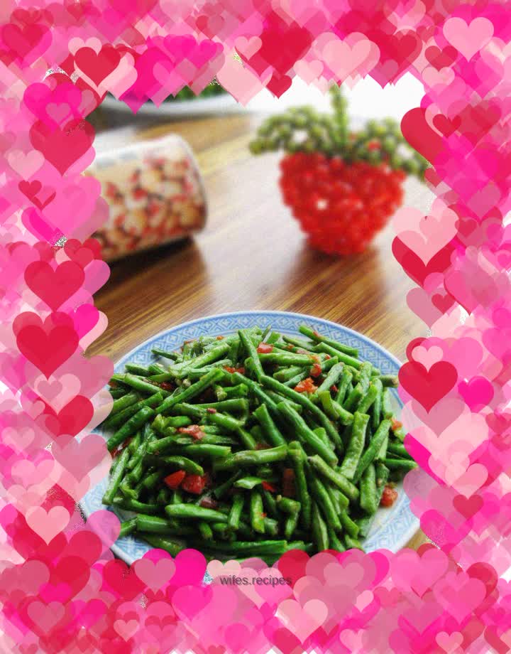 Stir-fried cowpeas with chopped pepper