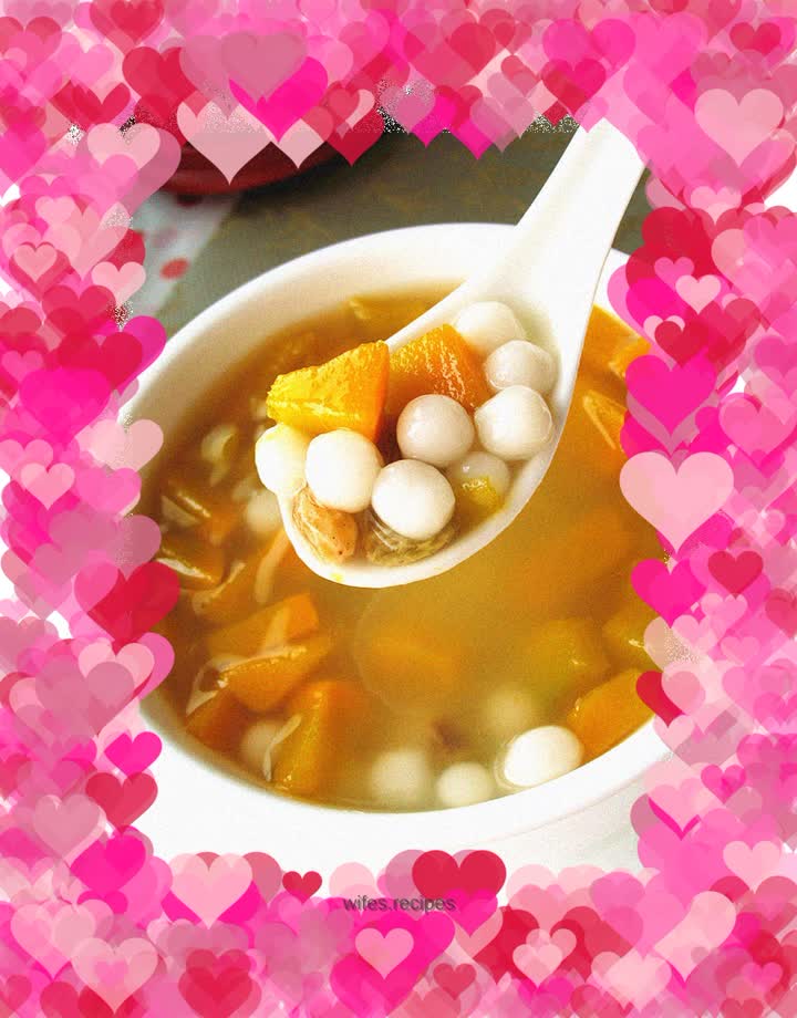 [Sweet pumpkin dumpling soup]