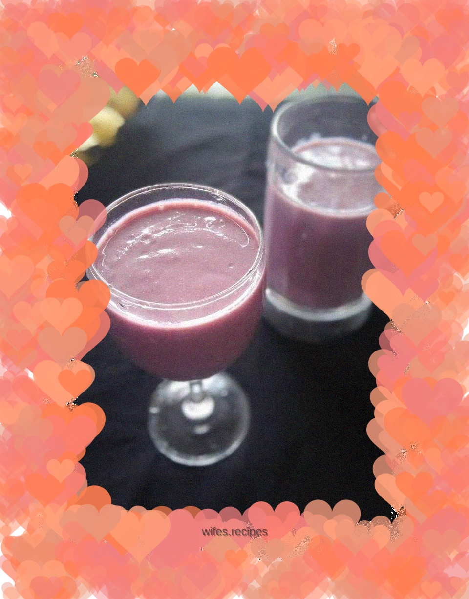 Purple sweet potato banana milkshake