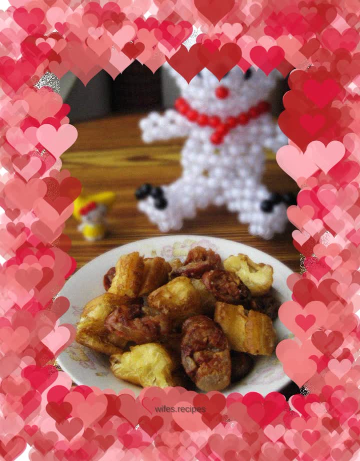 Sausage fried dough sticks