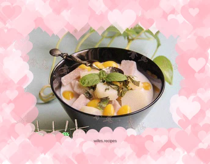 Ginkgo coconut milk stewed taro