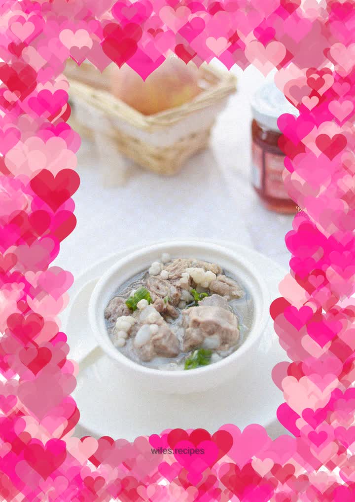 Health comes from eating---Barley Braised Pork Ribs