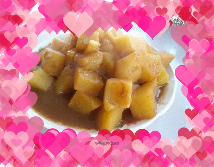 Potatoes roasted in bean paste
