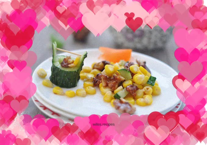 Clear fat corn and walnut collection