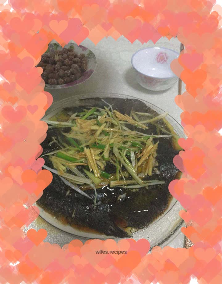 ~Microwave version of steamed turbot~