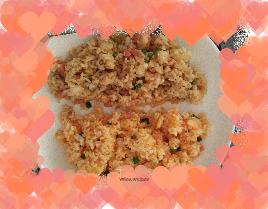 Shrimp, ham and egg fried rice