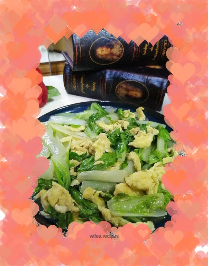 Braised cabbage with eggs