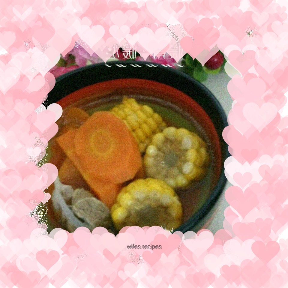 Braised fan bone with corn and carrot