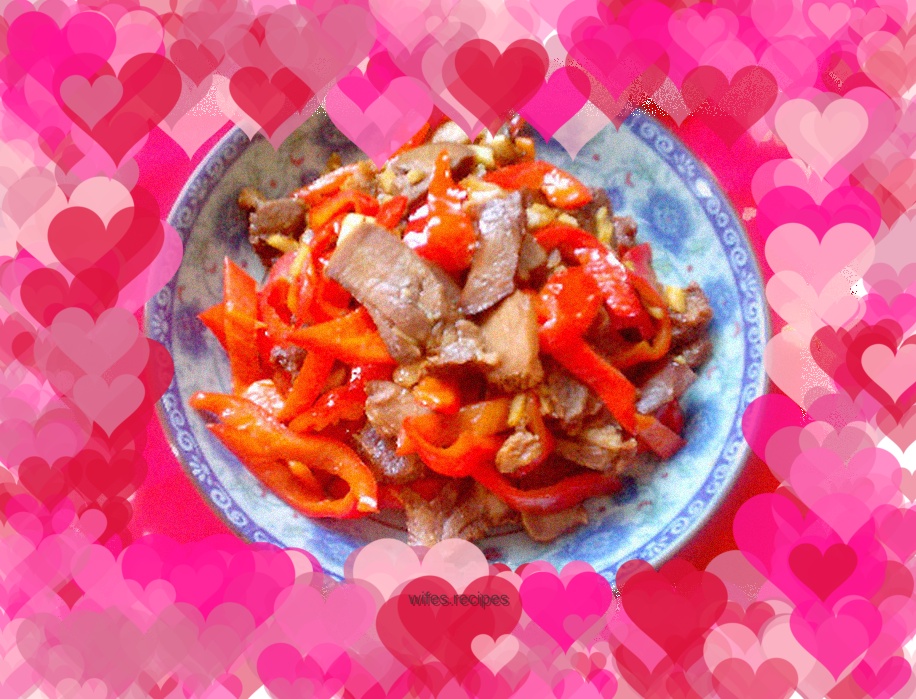 Red pepper pork tongue