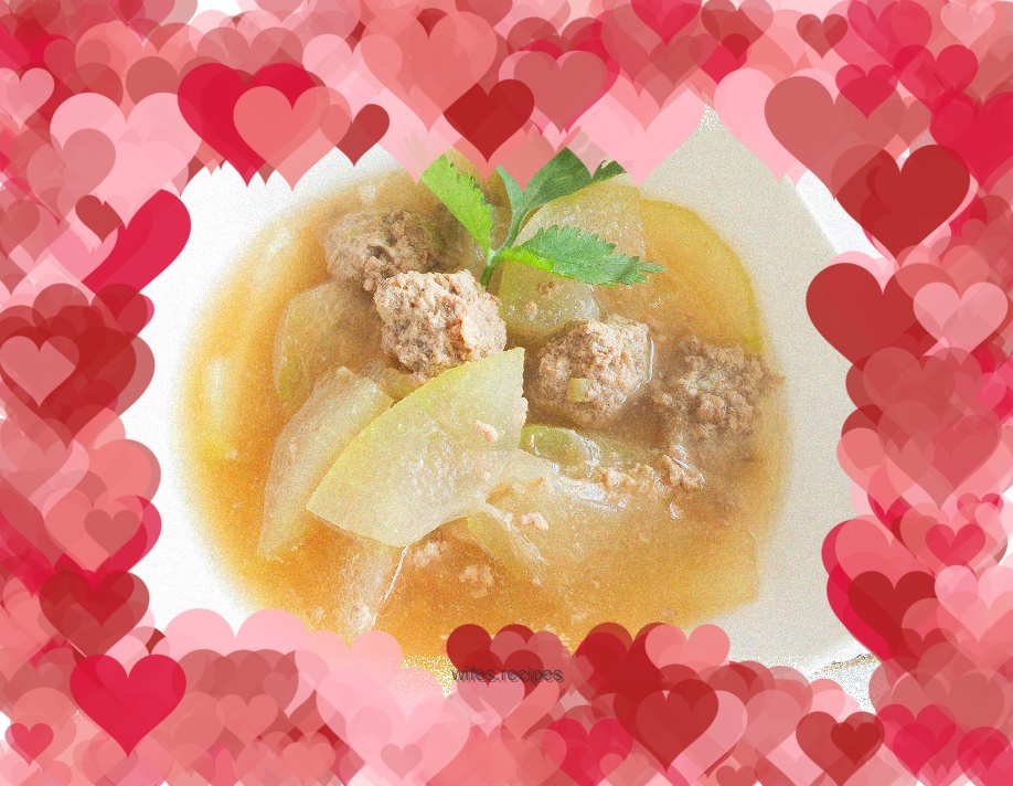 Winter melon and mutton meatball soup