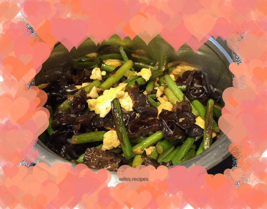 Vegetarian stir-fried garlic sprouts