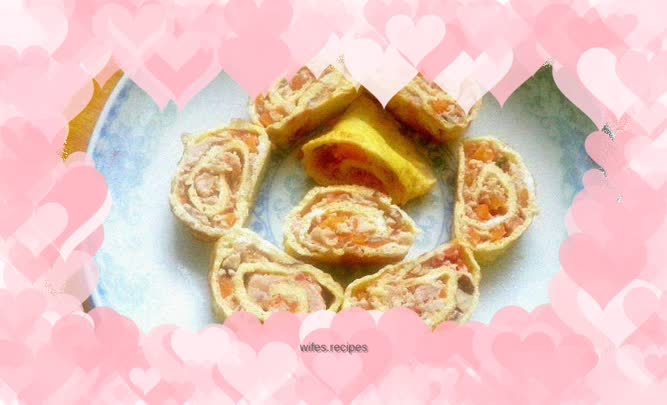 Mushroom, pork and egg rolls