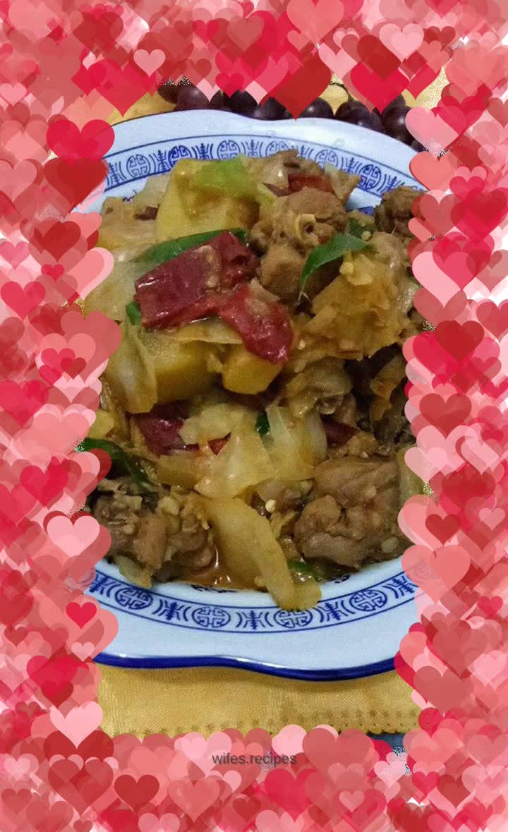 Chicken Stewed with Sauerkraut