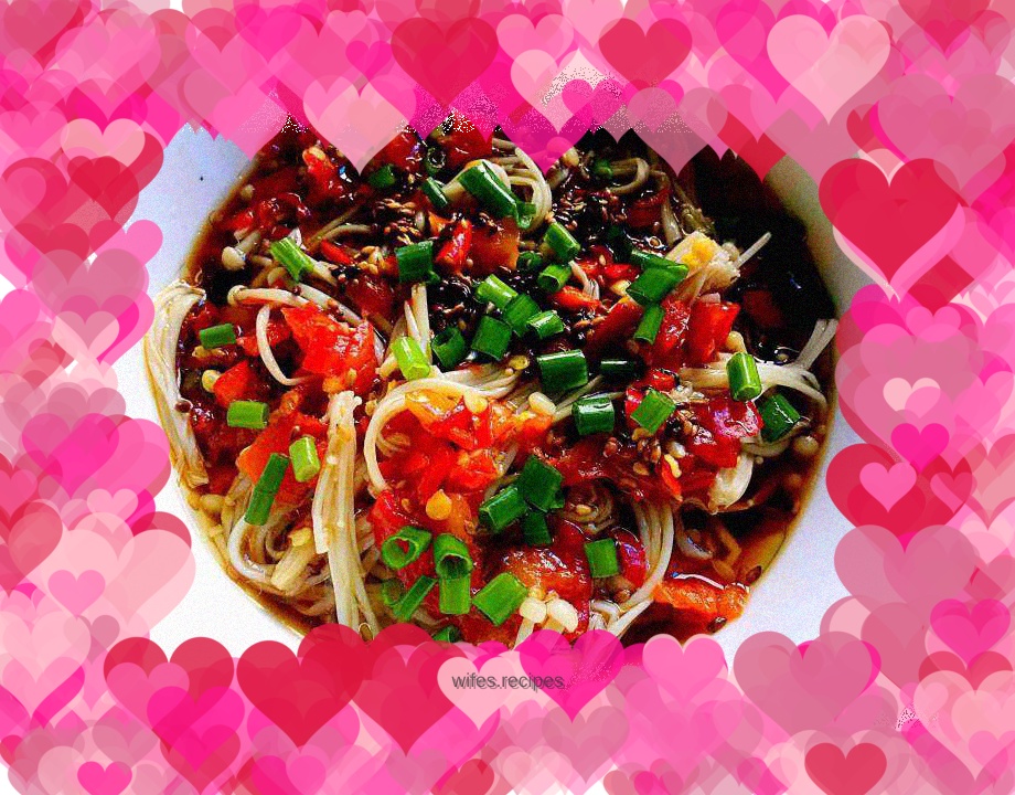 Boiled Enoki Mushrooms