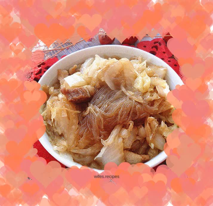 Braised cabbage with vermicelli