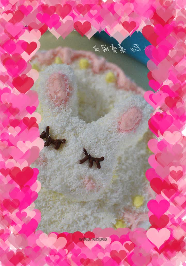 Coconut Cream Rabbit Birthday Cake