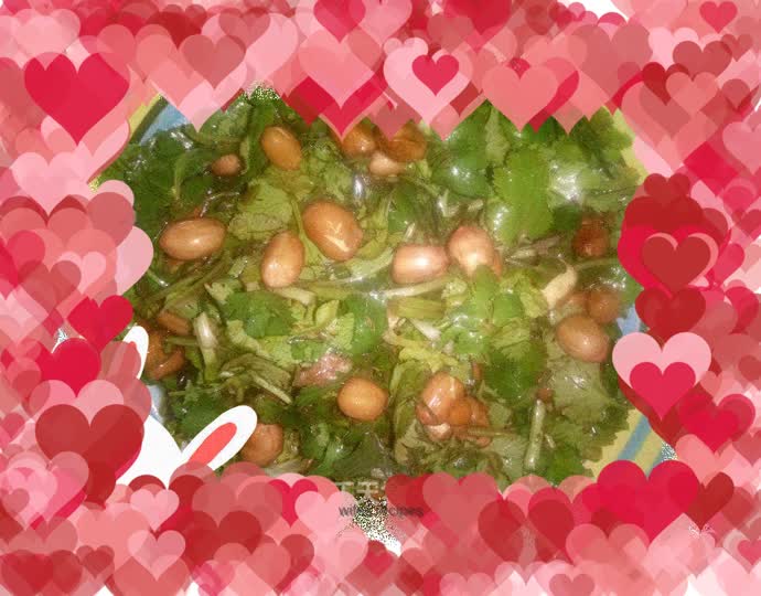 Peanut salad with coriander and vinegar