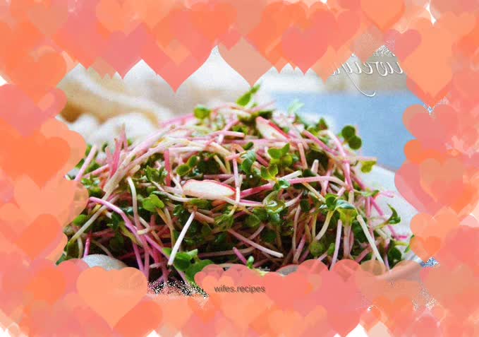 Sweet and sour radish sprouts