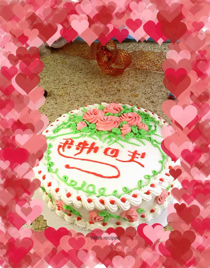 Decorated cake: rotating rose