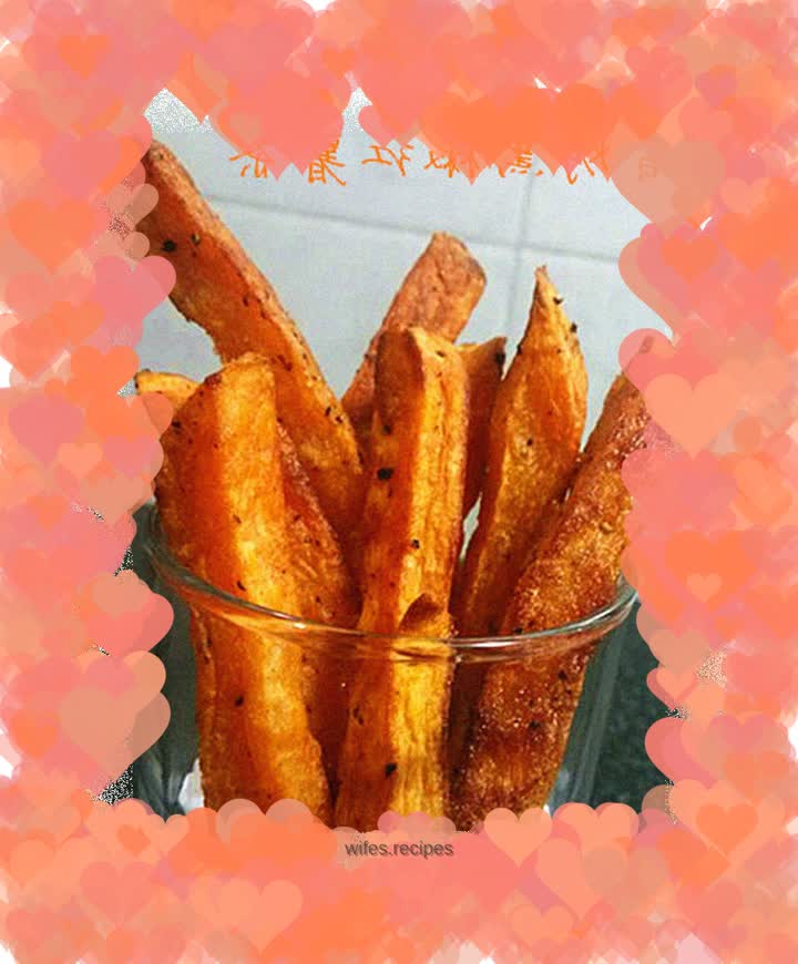 Grilled black pepper and sweet potato fries