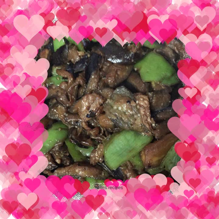 Fried eggplant with pepper