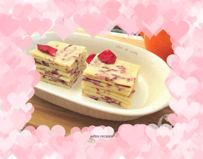 The energy of love——rose pancake