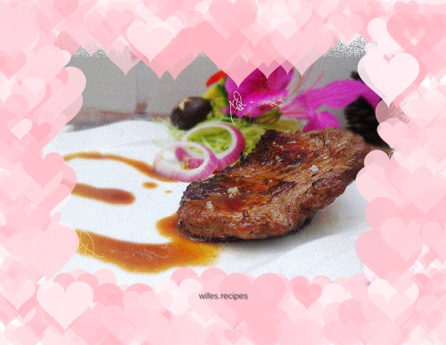 Red wine and black pepper steak