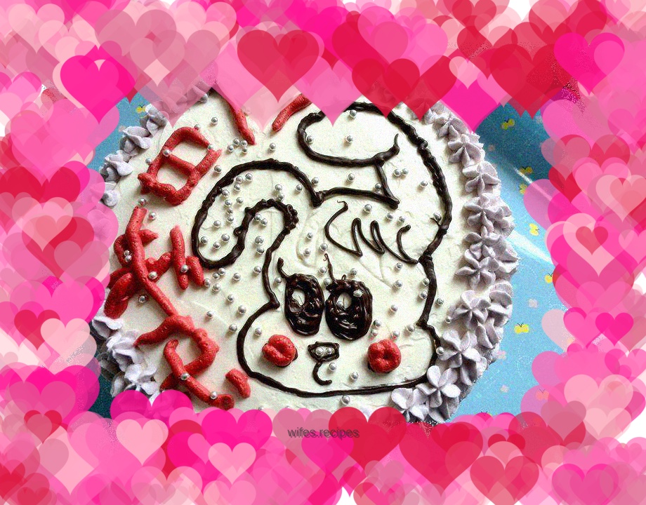 My daughter’s fourth birthday cake----Little White Rabbit Cream Cake