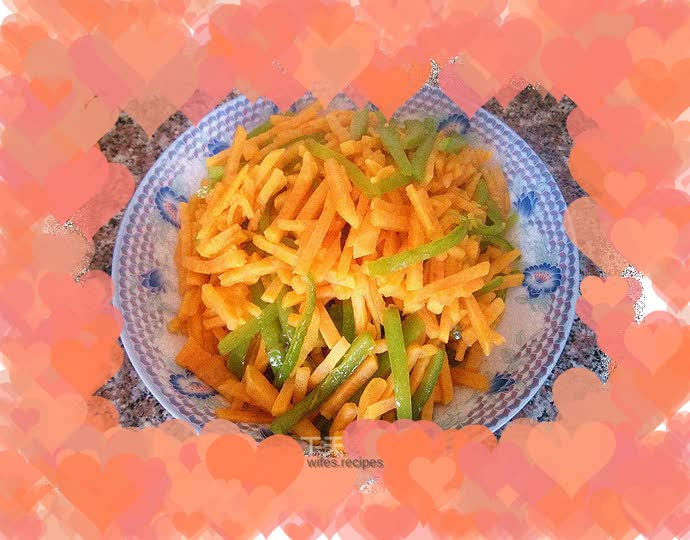 Fried sweet potato shreds