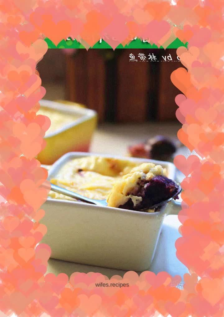 Purple potato mashed baked pudding