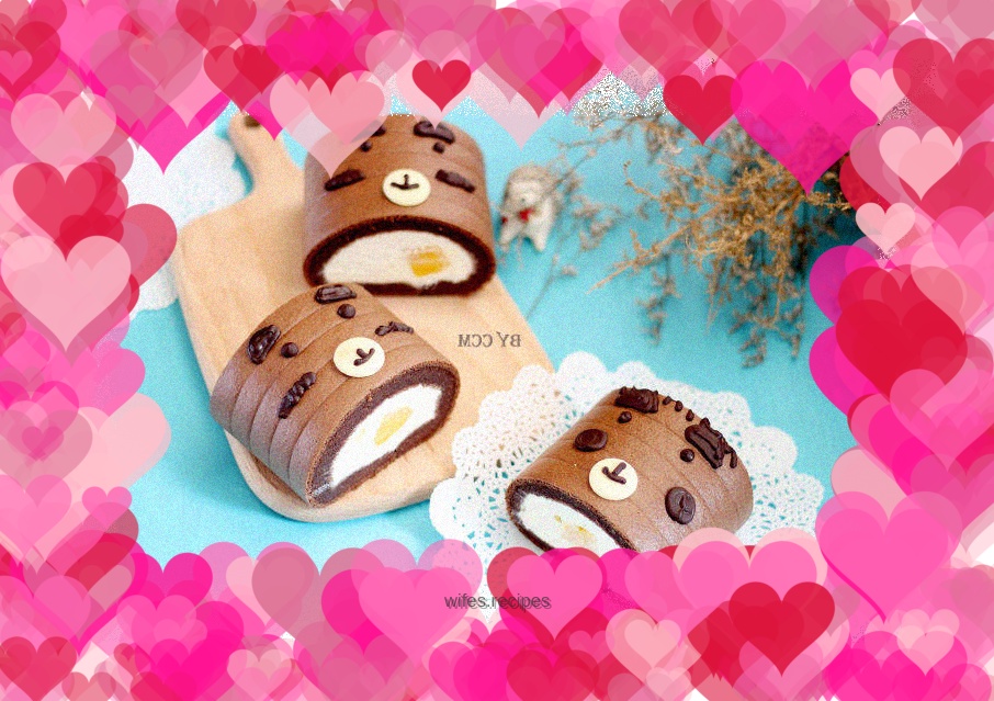 Cartoon chocolate mango roll