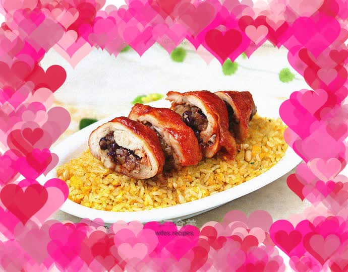 Golden Fried Rice with Zongzi and Chicken Legs