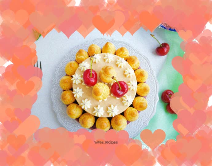 Cherry mousse puff tart