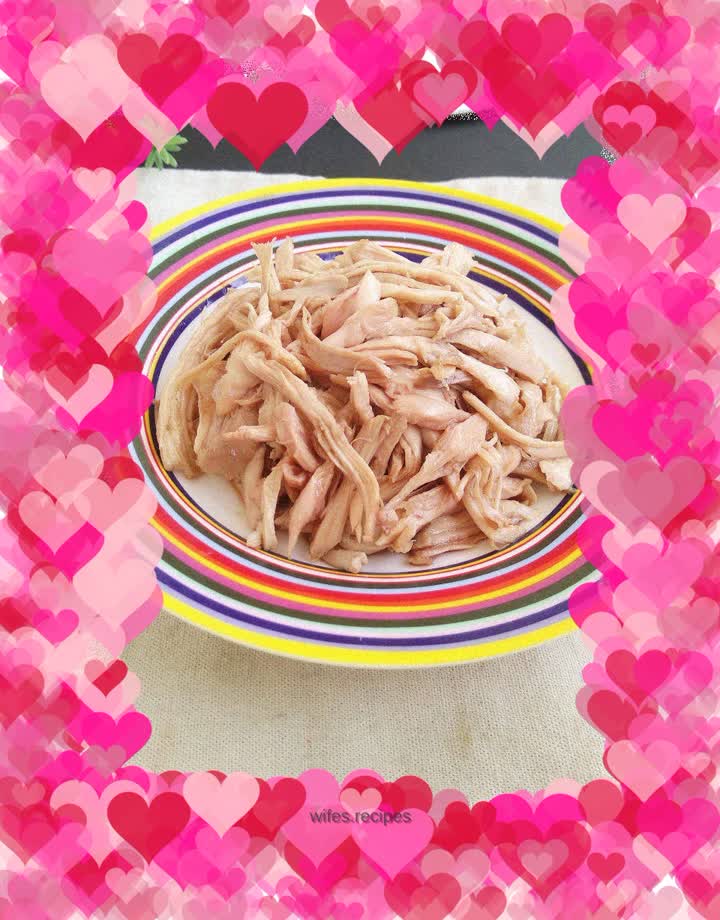Shredded chicken legs