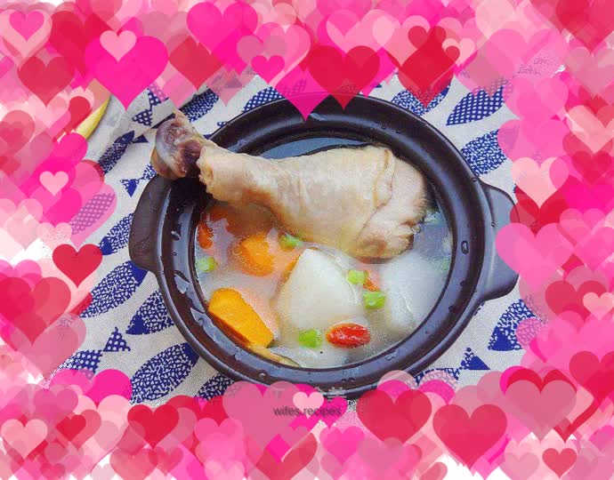 Yam and Chicken Leg Soup