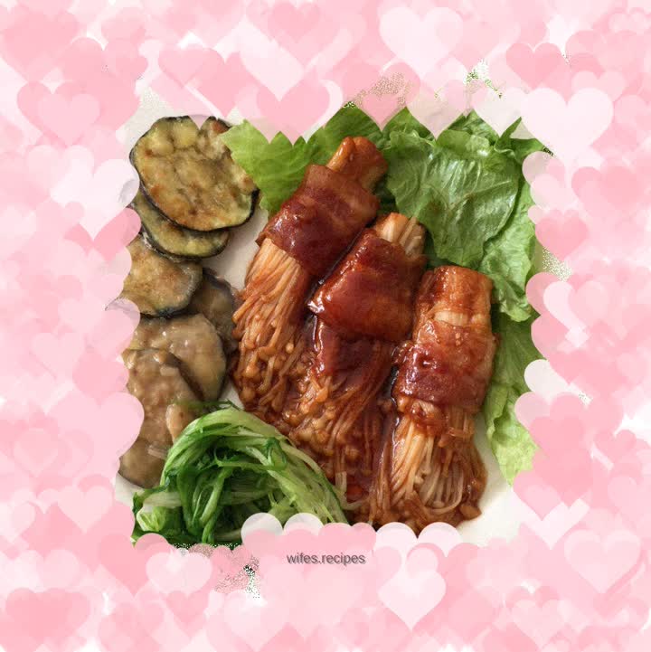 Bacon and Enoki Mushroom Rolls
