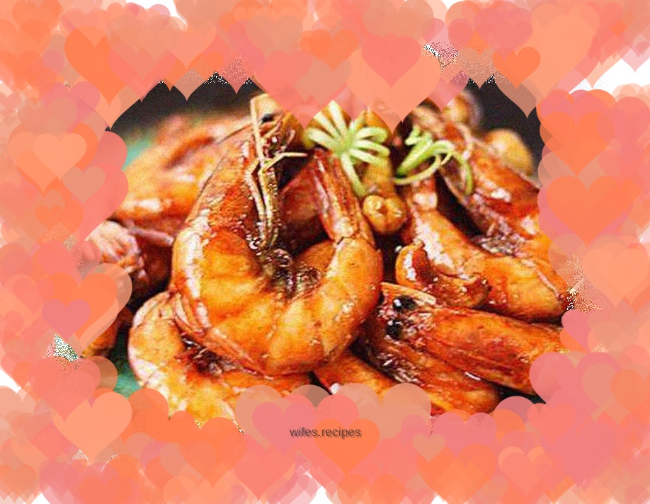 Braised prawns