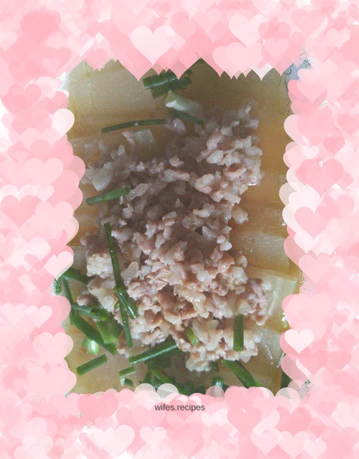 Steamed winter melon with minced meat