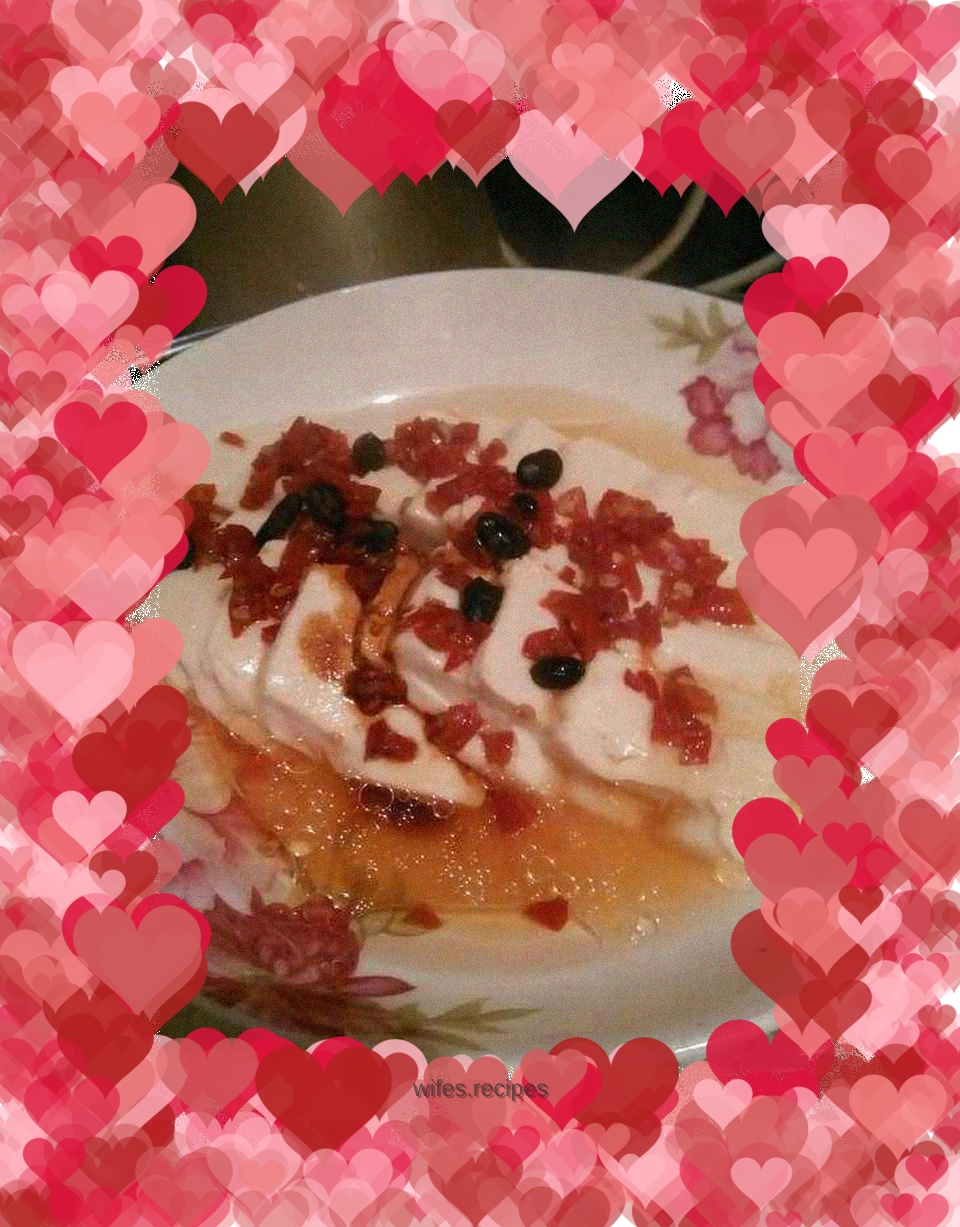 Steamed tofu with chopped pepper