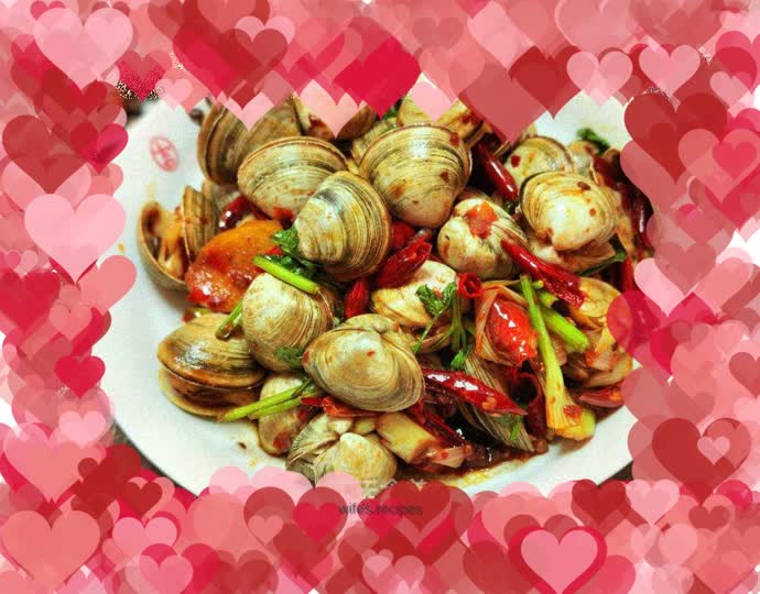 Spicy stir-fried white clams