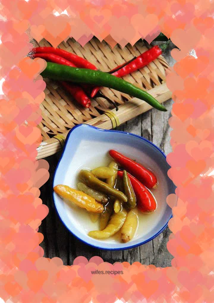 Hot and sour flavor---homemade pickled peppers