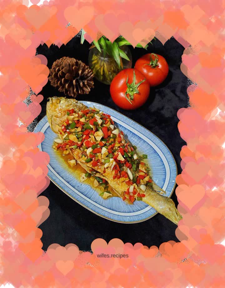 Pan-fried large yellow flowers