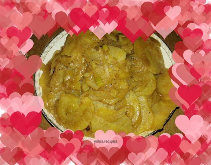 Onion and potato slices