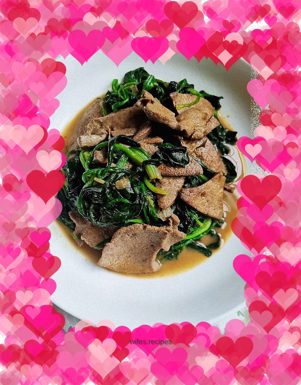 Stir-fried Pork Liver with Spinach