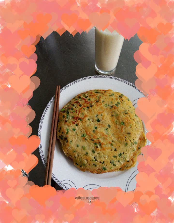 Bean dregs and scallion oil egg pancake
