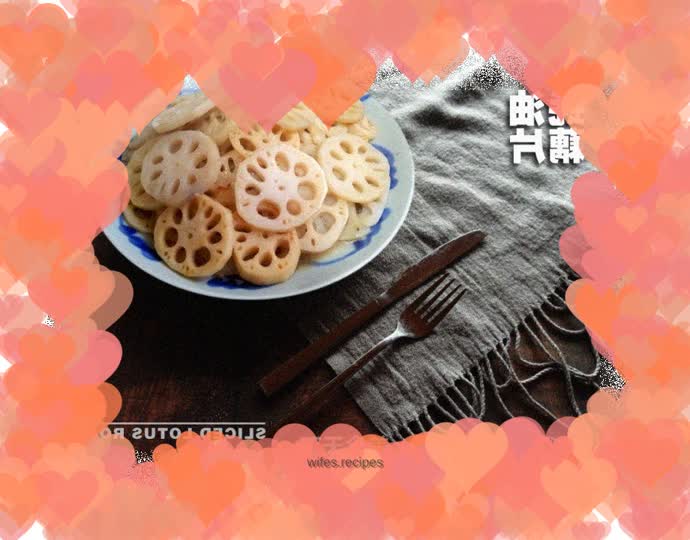 Lotus root slices in oyster sauce
