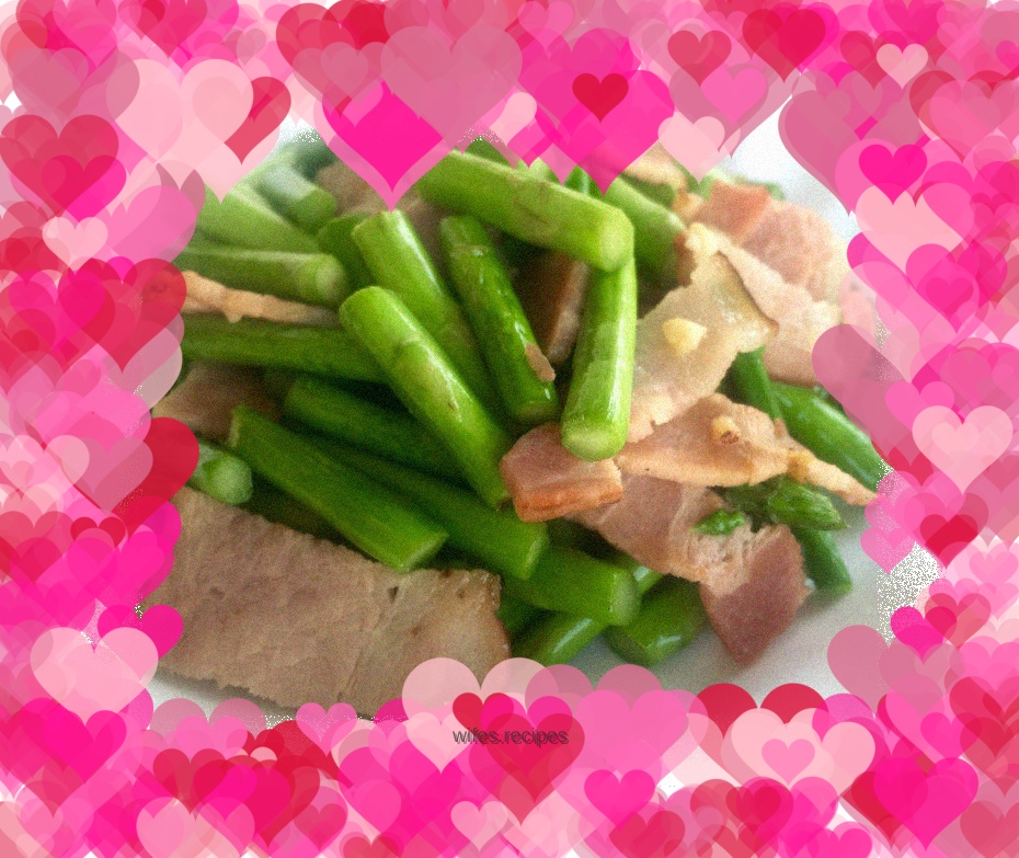 Fried Asparagus and Bacon