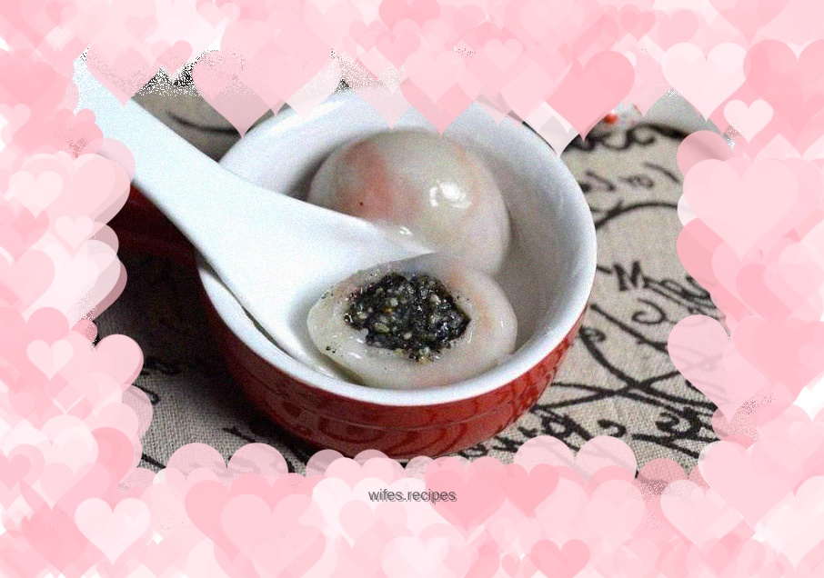 Almond and sesame glutinous rice balls