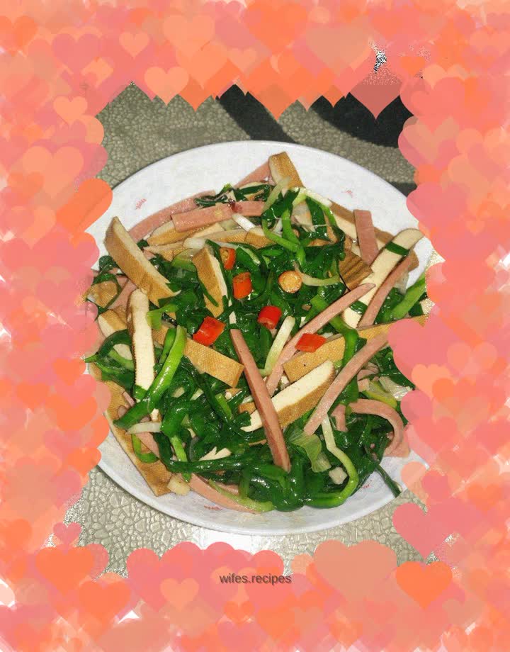 Stir-fried dried leeks