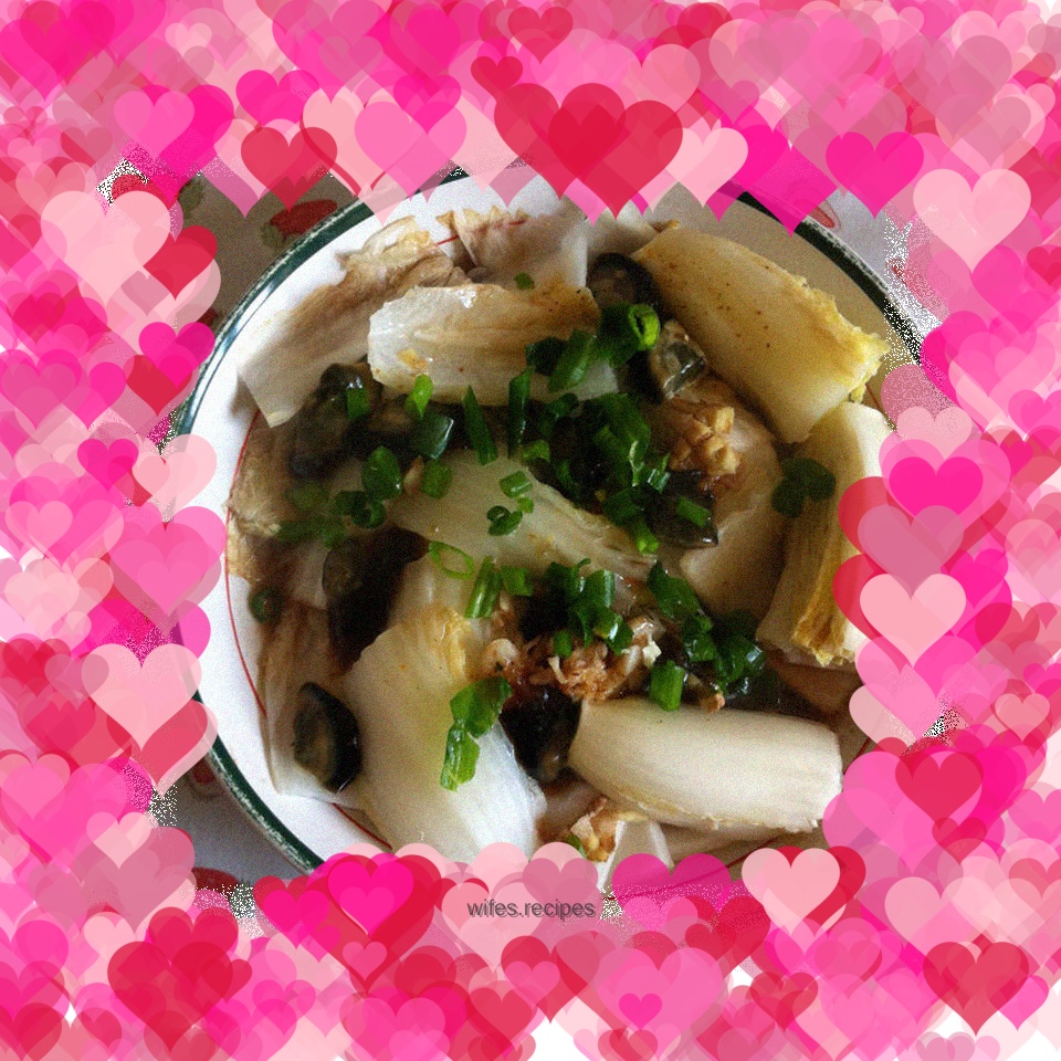 Vermicelli preserved egg steamed Chinese cabbage